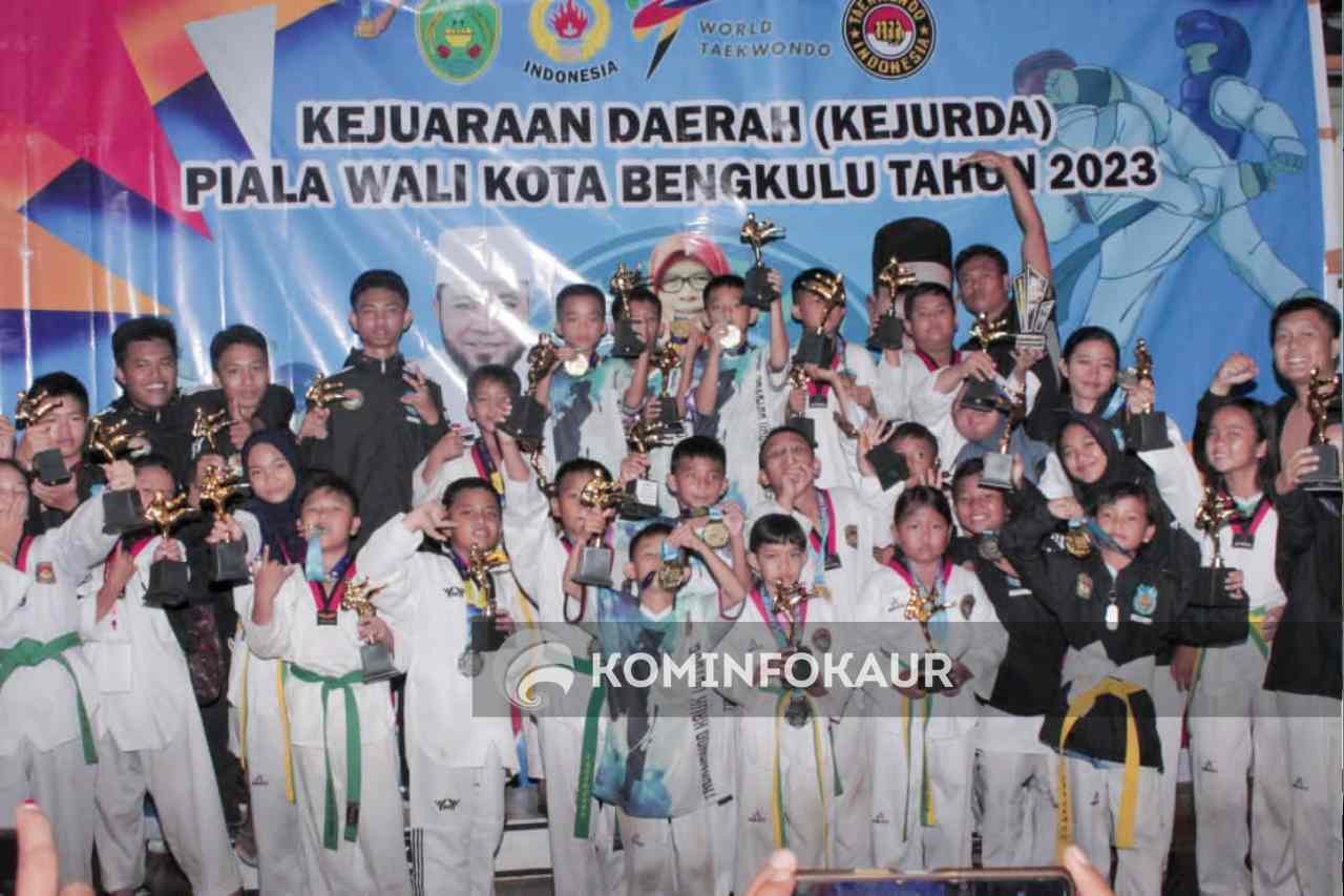 Kejurda Piala Walikota Bengkulu,  Atlet Taekwondo Kaur Boyong 34 Medali