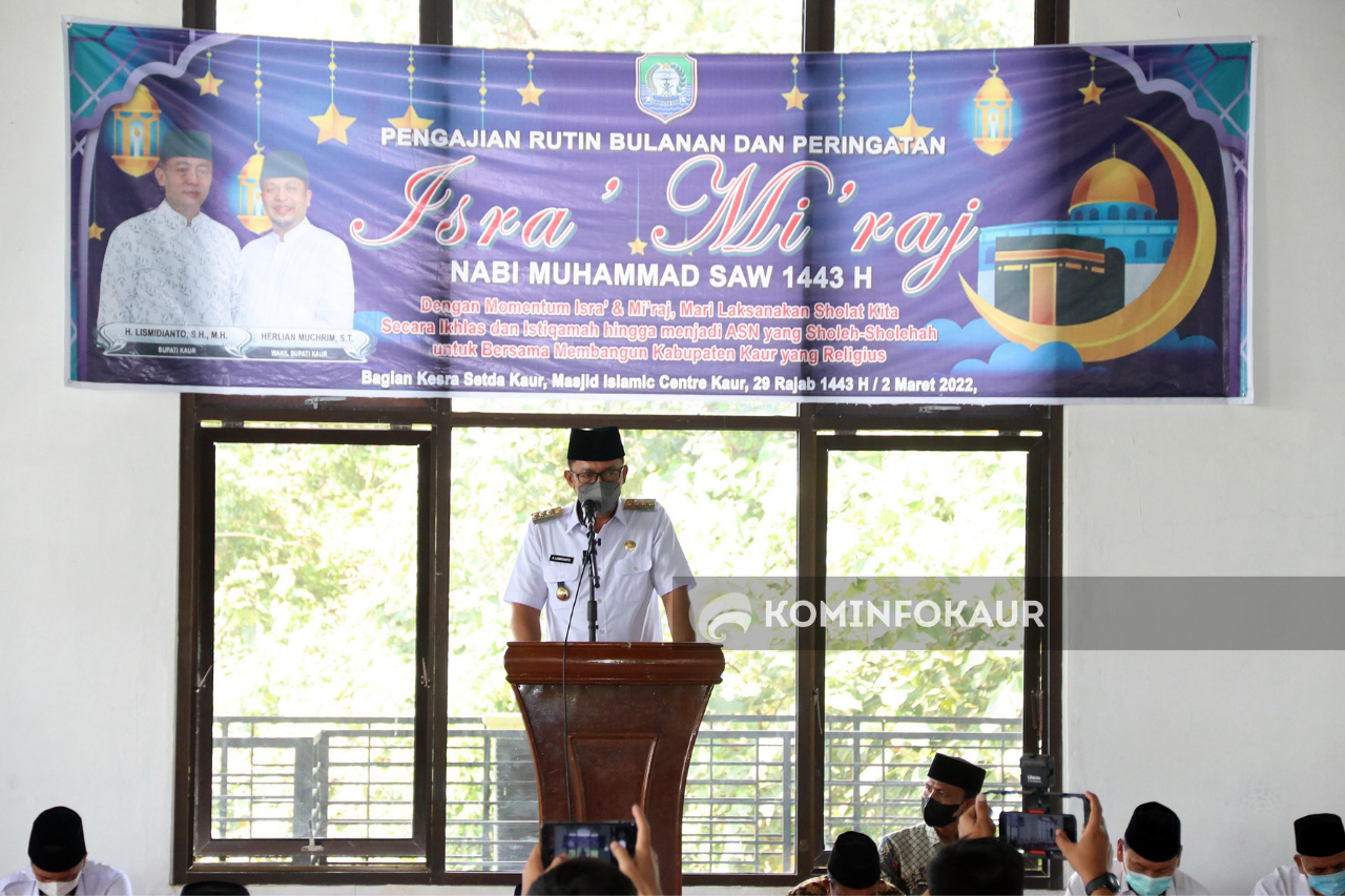 Peringatan Isra Miraj, Bupati Ajak Tingkatkan Kualitas Ibadah