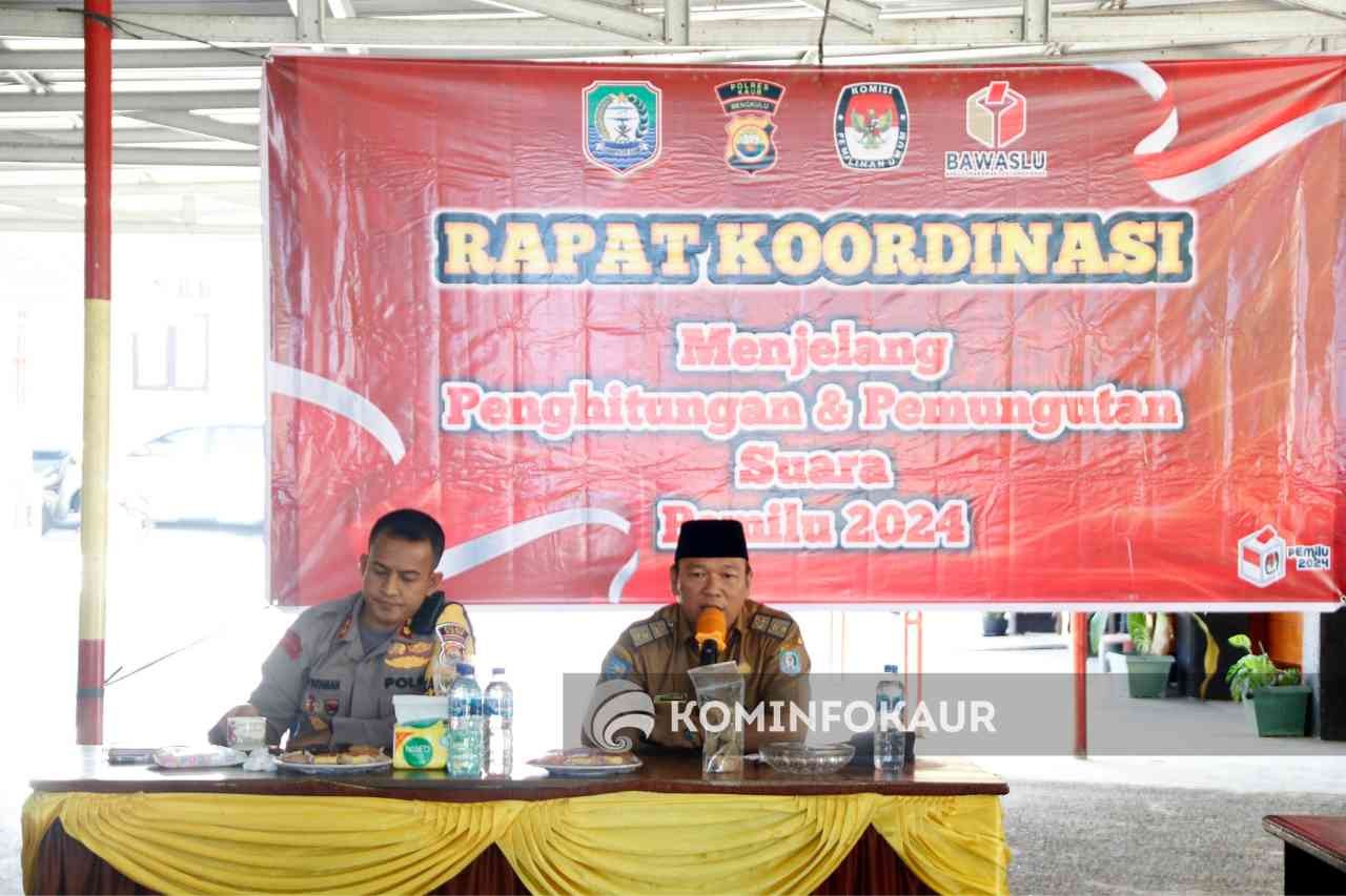 Sukseskan Pemilu 2024, Polres Kaur Gelar Rakor