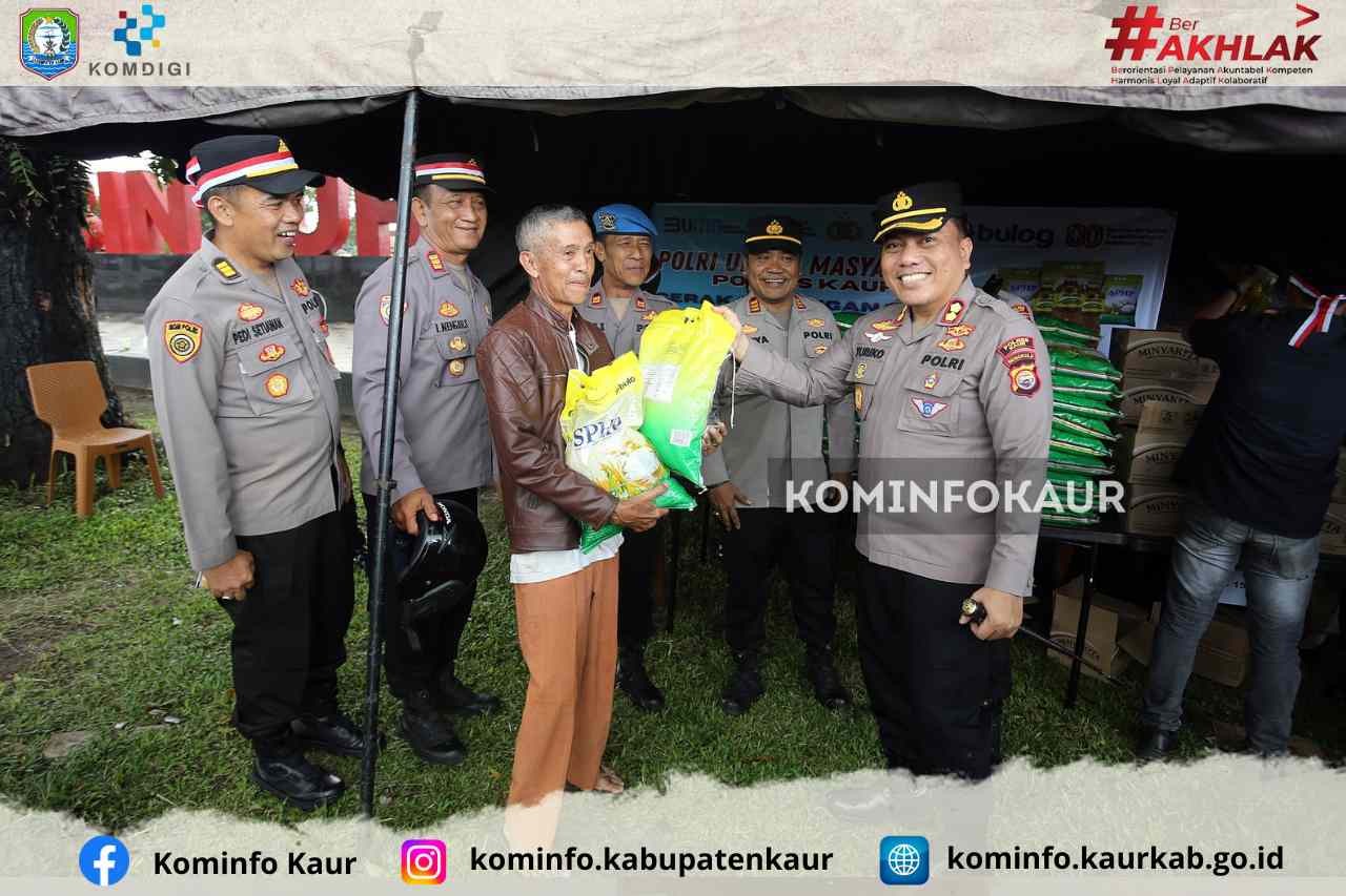 Gerakan Pangan murah Polres Kaur Diserbu Masyarakat 