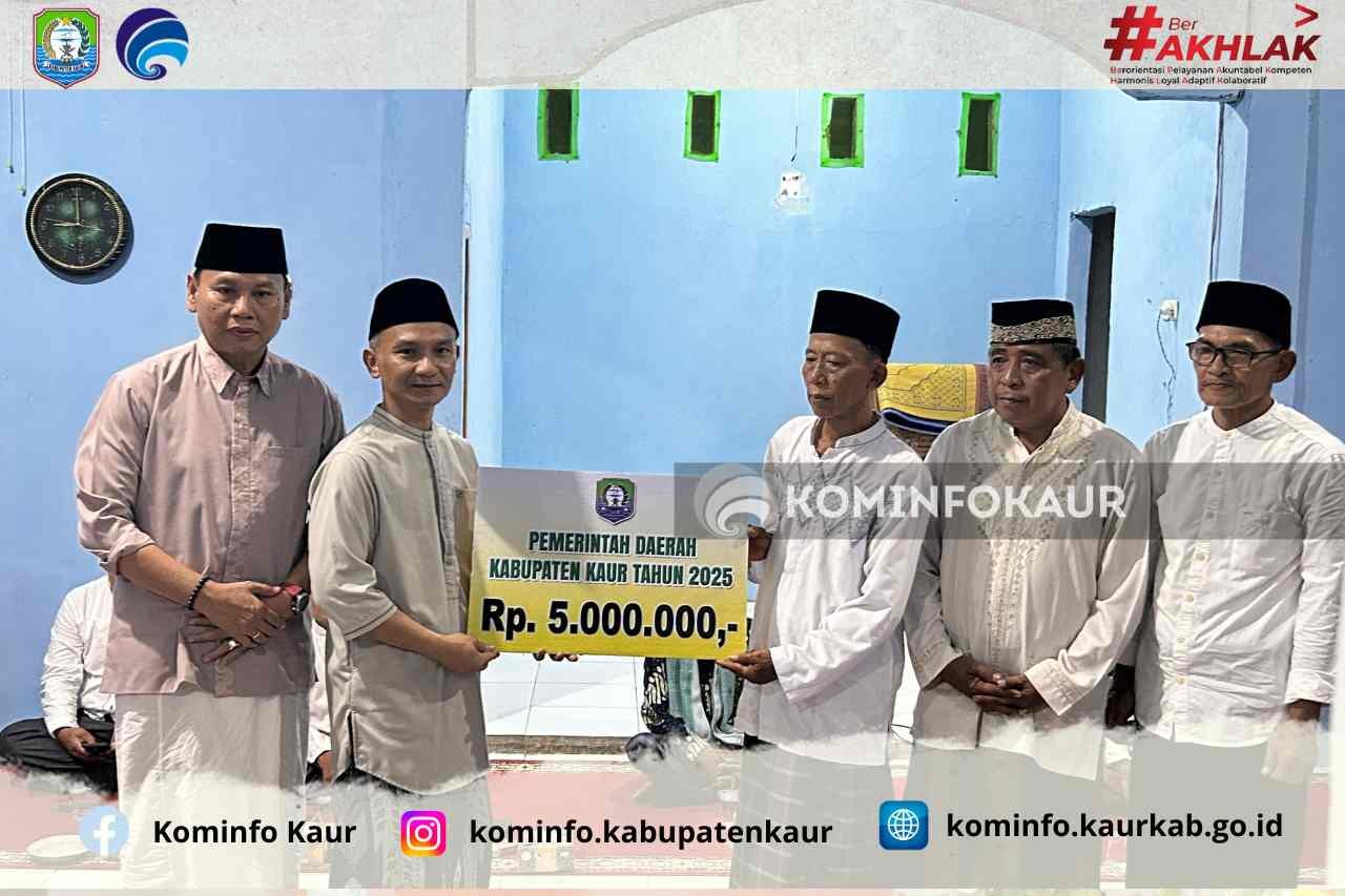 Safari Ramadan ke Masjid Al Ikhlas, Wabup Ajak Masyarakat  Bersatu Bangun Kaur