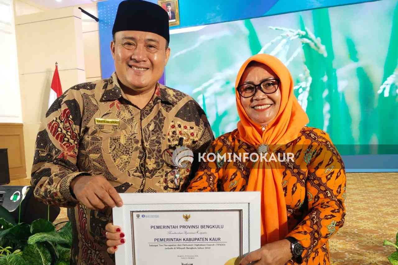 Pemda Kaur Raih Penghargaan TP2DD Terbaik Tingkat Provinsi Bengkulu 