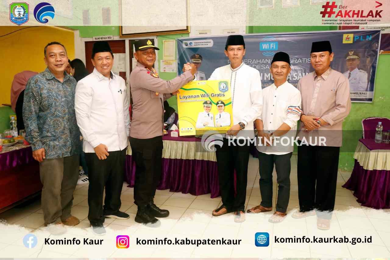 Diserahkan Bupati Gusril Pausi, Enam Desa Blank Spot di Kecamatan Muara Sahung Terima Wifi Gratis