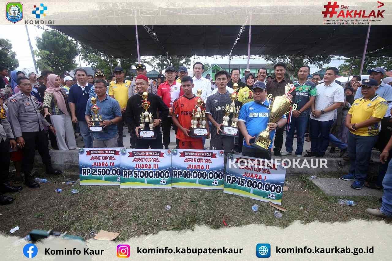Ditutup Bupati Gusril Pausi, Kecamatan Kaur Selatan Boyong Piala Bupati Cup 2025