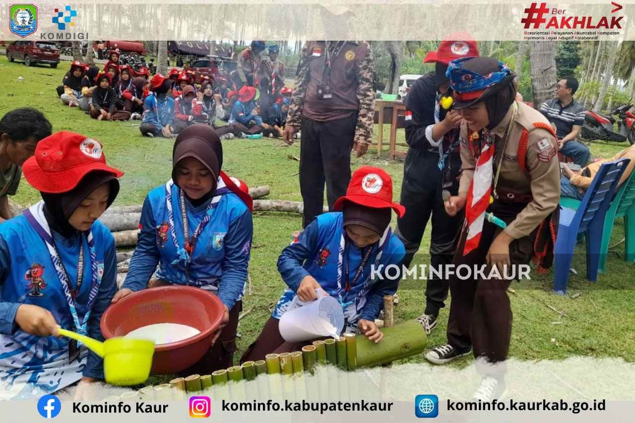Ikut Lestarikan Kuliner Tradisional, Peserta Jamda Bengkulu VII Antusias Masak Lemang
