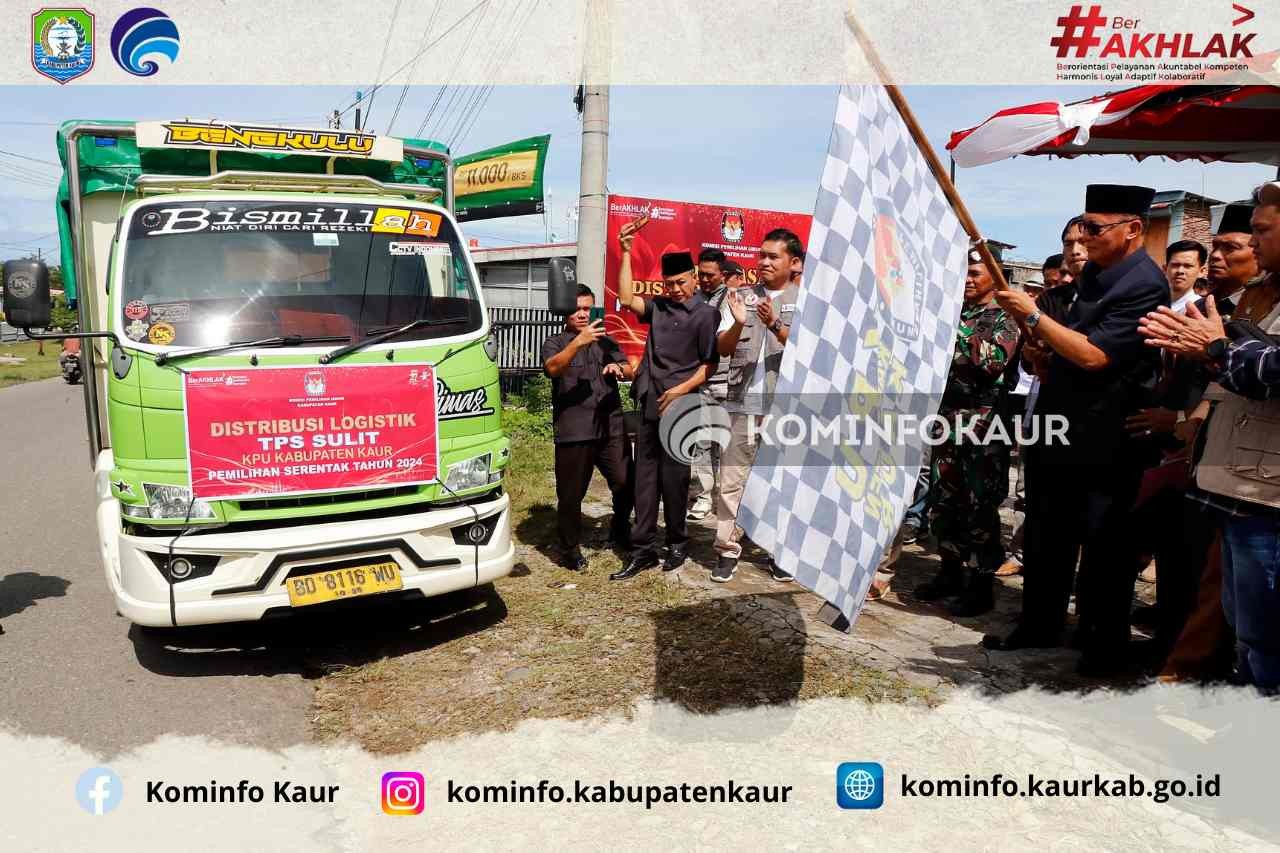 Bupati Kaur Lepas Pendistribusikan Logistik Pemilukada TPS Sulit 