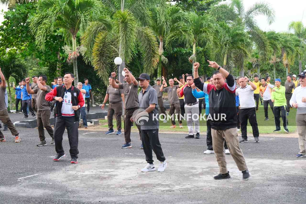Untuk Kebugaran, Setda Kaur Gelar Senam Bersama