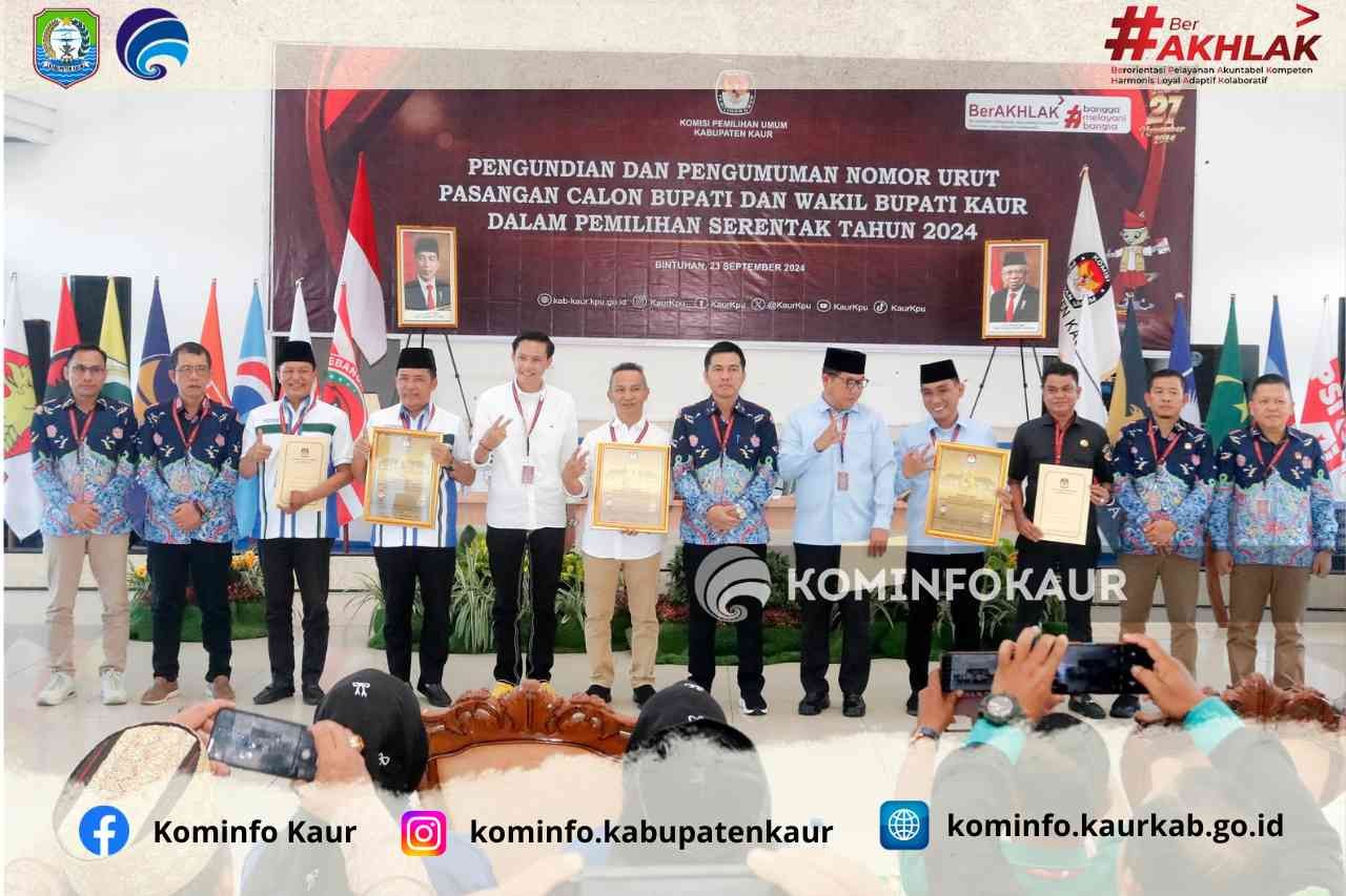 Ini Daftar Nomor Urut Calon Bupati Kaur 2024-2029