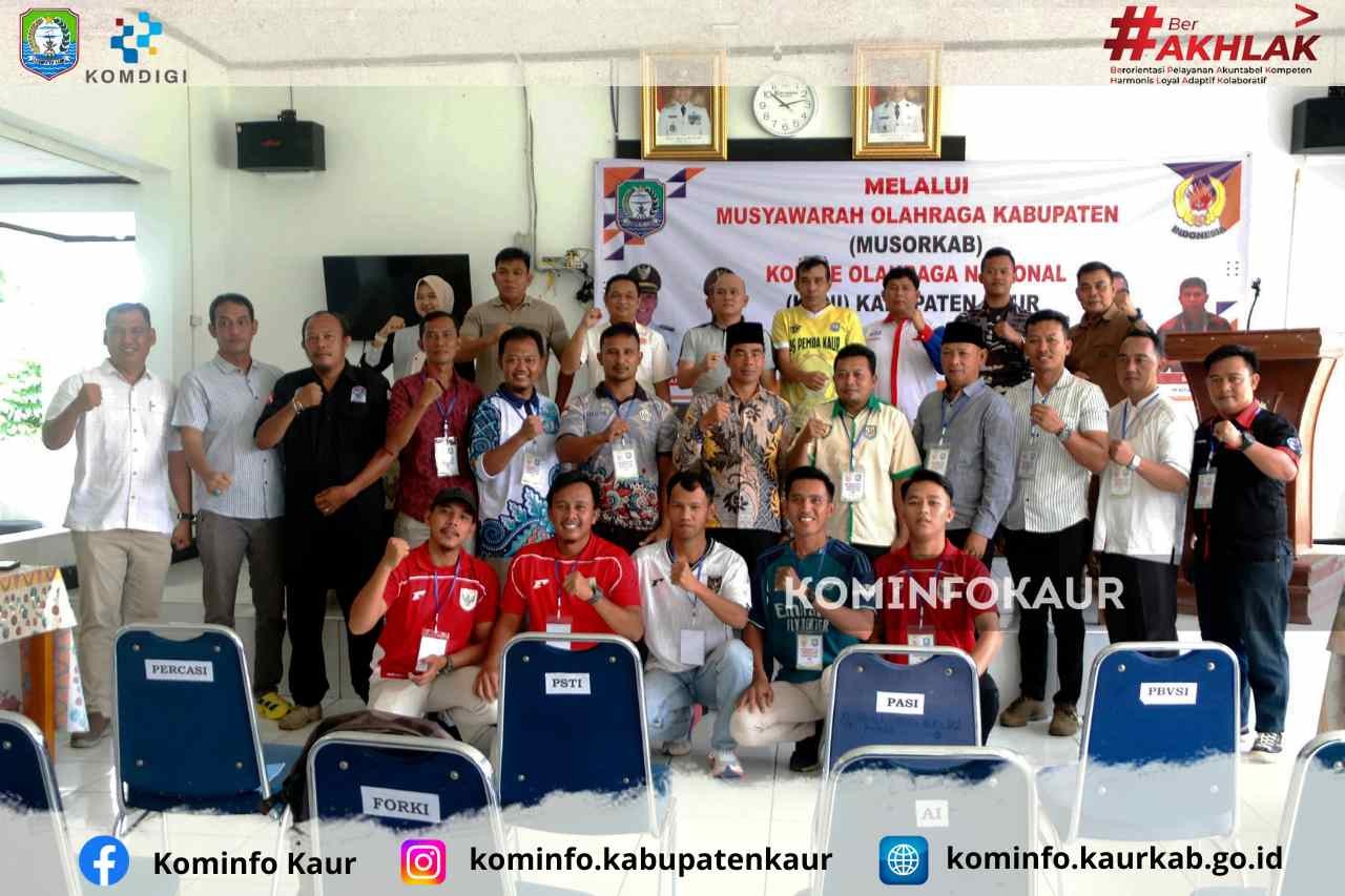 Terpilih Aklamasi, Ismanto Pimpin KONI Kabupaten Kaur Periode 2025–2029