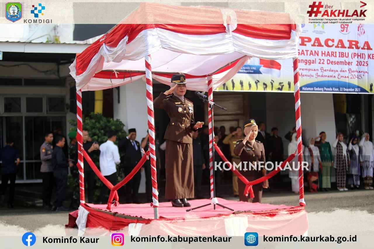 Srikandi Kejari Kaur Jadi Inspektur Upacara Peringatan Hari Ibu