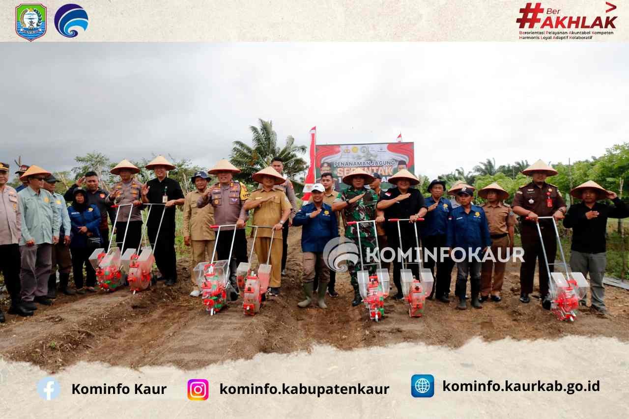 Dukung Swasembada Pangan 2025, Polres Kaur Tanam Jagung 