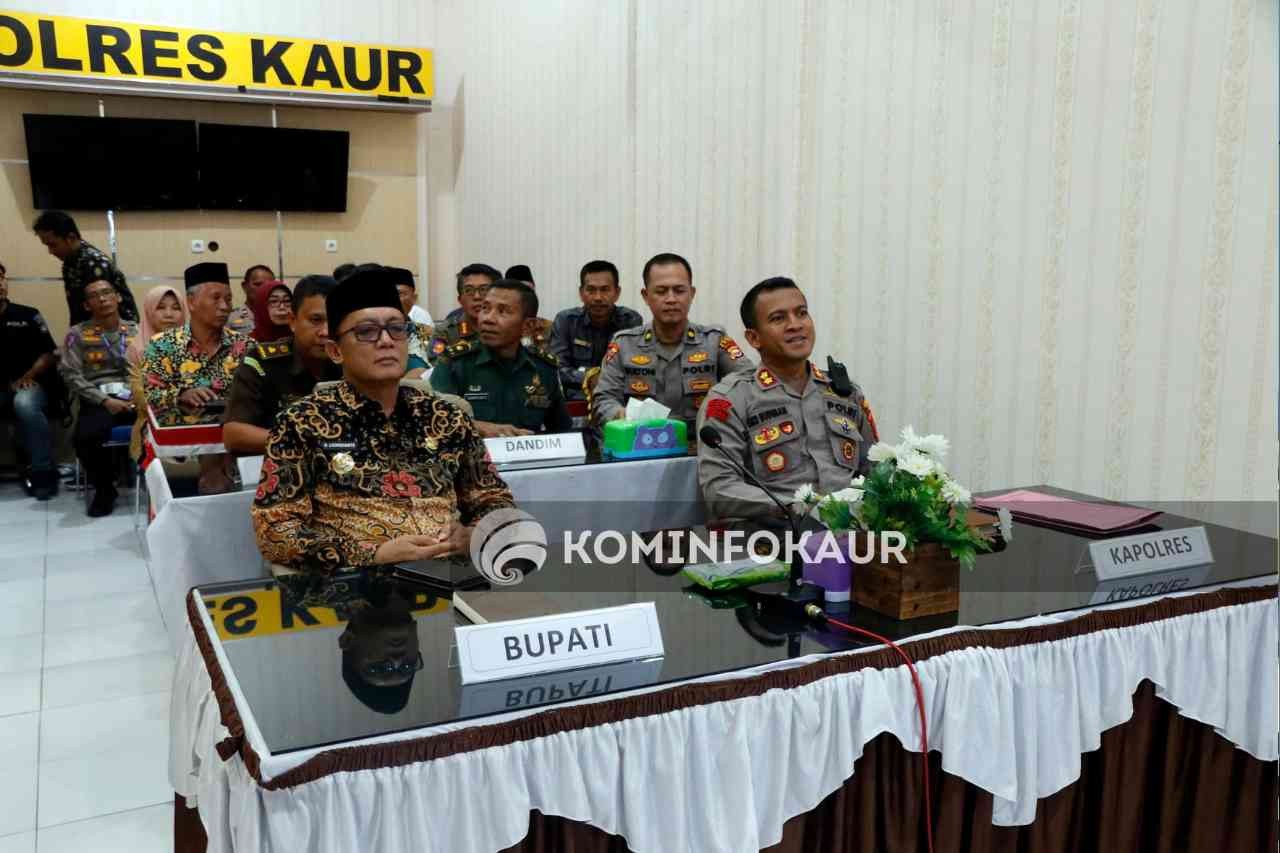 Persiapan Pengamanan Idul Fitri 1444 H, Polres Kaur Rapat Lintas Sektor