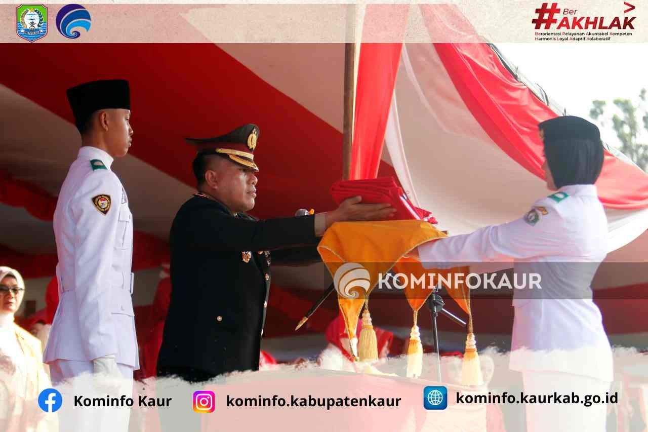 Irup HUT Ke-79 RI, Kapolres Kaur Ajak Jaga Kamtibmas