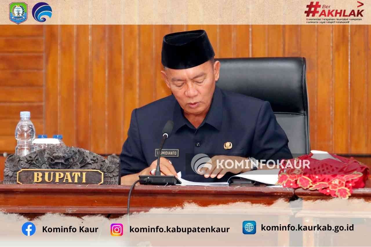 Bupati Lismidianto Sampaikan Nota Pengantar Raperda APBD P Tahun 2024 