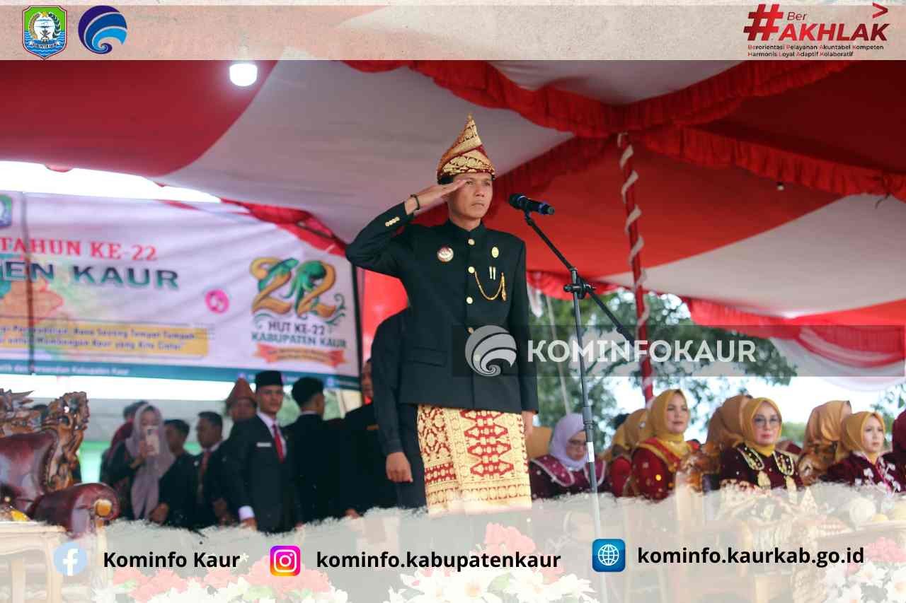 Jadi Irup HUT Ke-22 kabupaten Kaur, Bupati Gusril Pausi Sampaikan  Program Prioritas