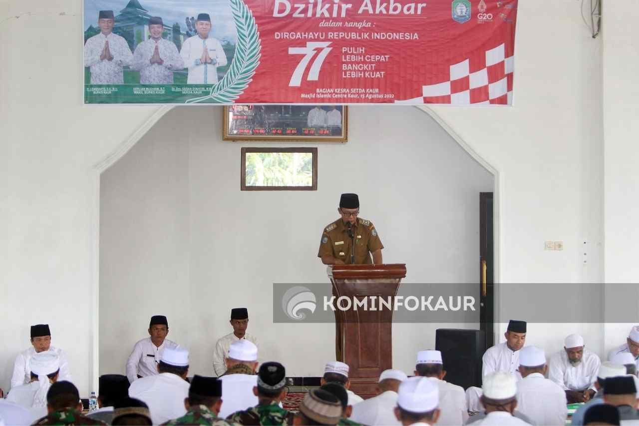 Sambut HUT Ke-77 Kemerdekaan RI, Pemda Kaur Gelar Zikir Akbar 