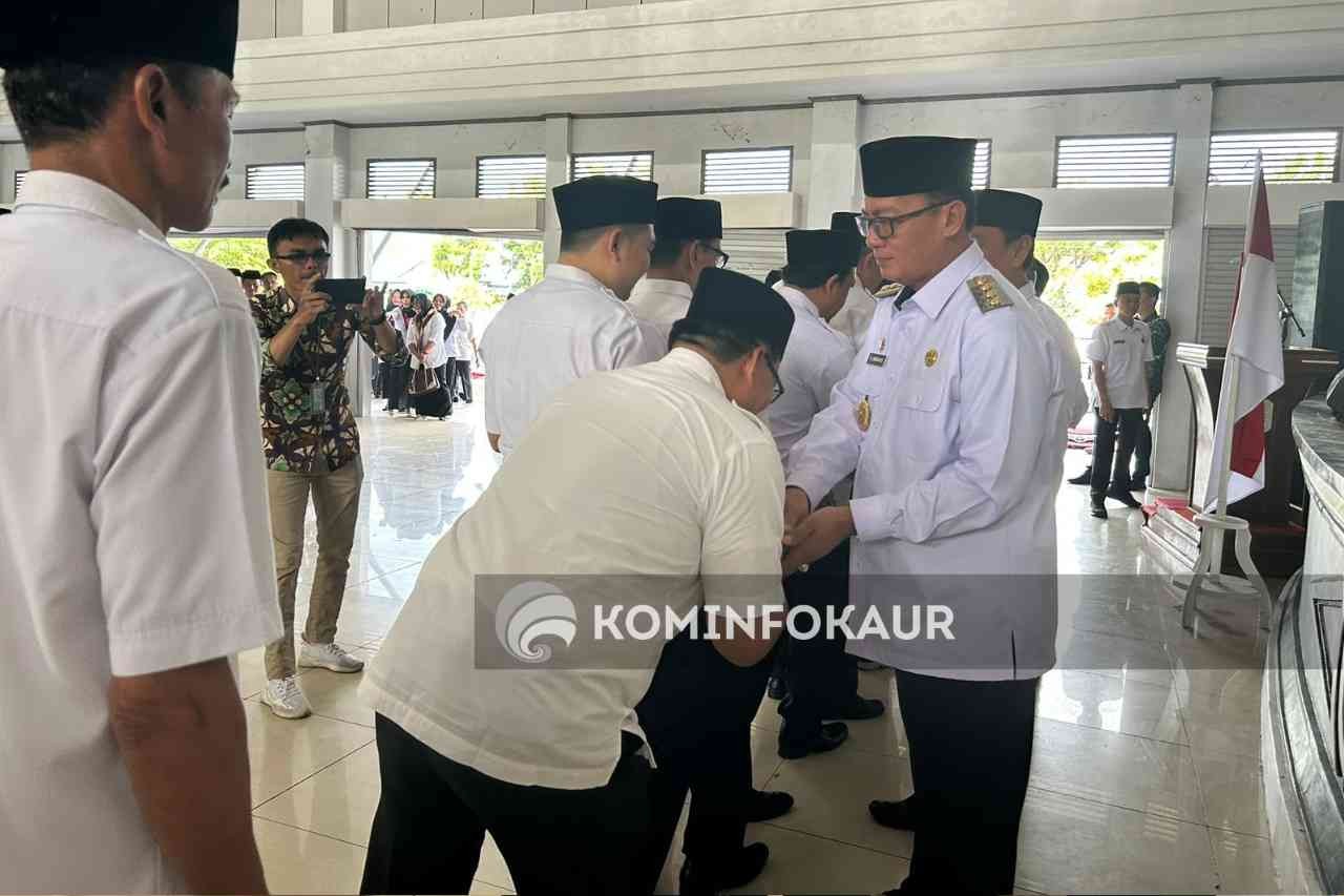 Hari Pertama Masuk Kerja, Pemda Kaur Gelar Apel Bersama dan Halalbihalal